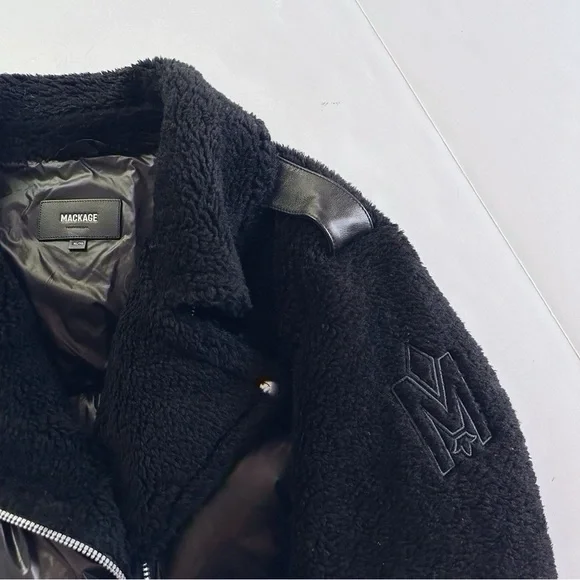 Mackage Rune Moto Sherpa Down Puffer Jacket
